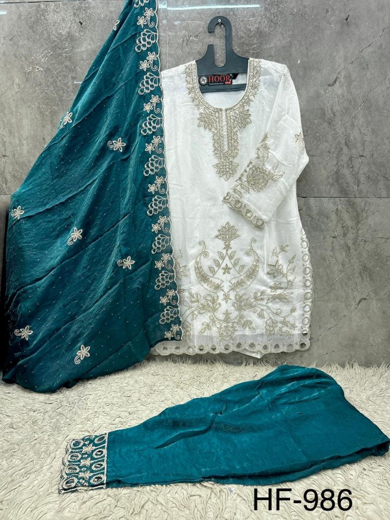 986 A To D By Hoor Tex Fandy Embroidery Salwar Kameez