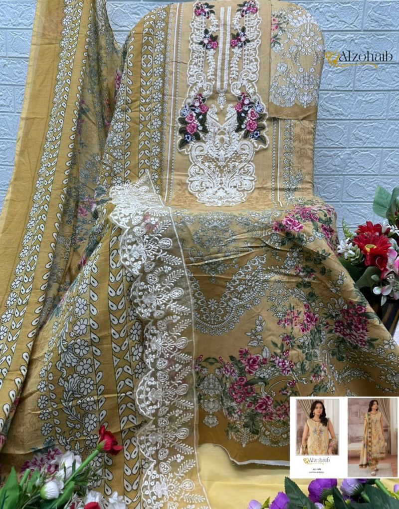Shifa Vol 1 By Alzohaib Cotton Dupatta Cotton Salwar Kameez