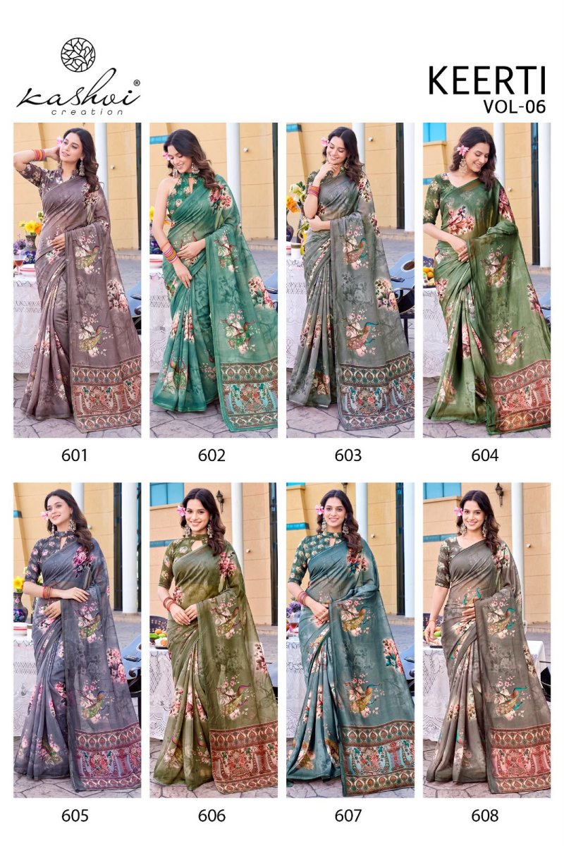 Keerti Vol 6 By Kashvi Raga Digital Printed Saree