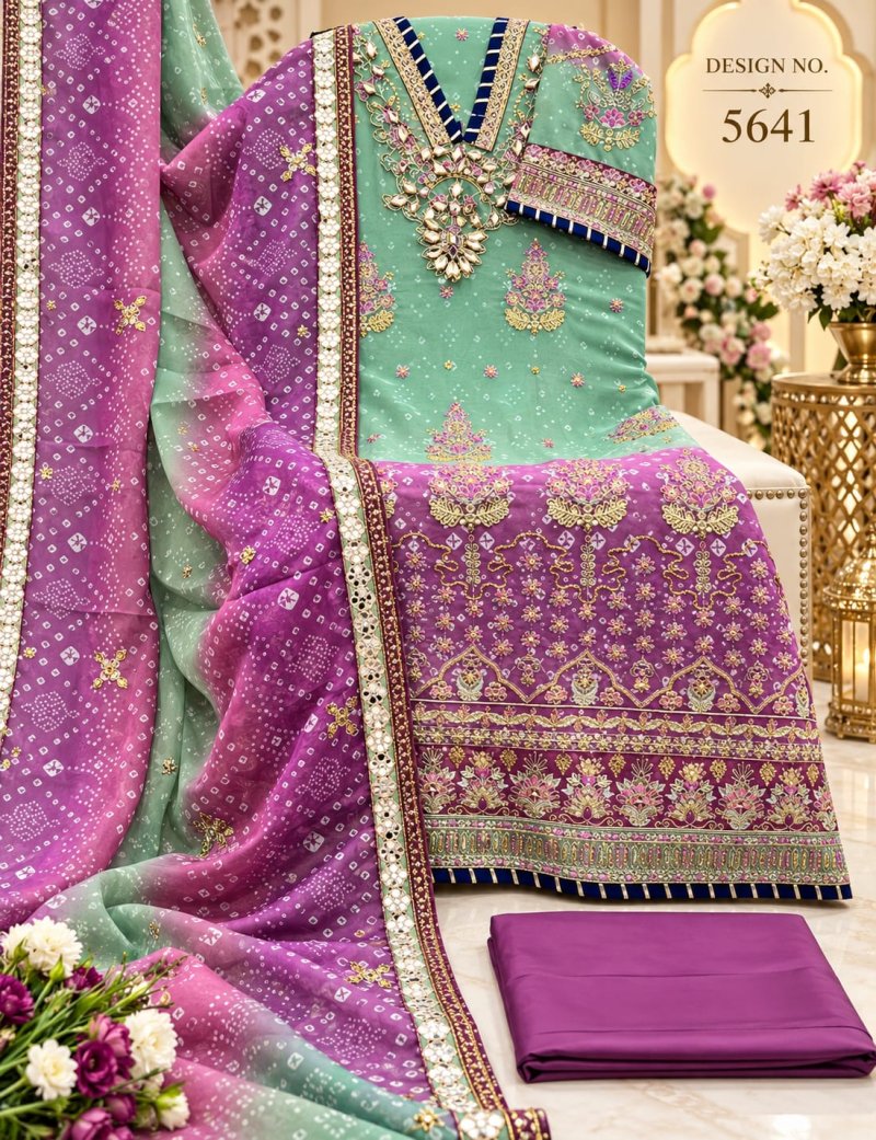 Sf 5641 A To E By Shree Digital Chiffon Pakistani Salwar Suits