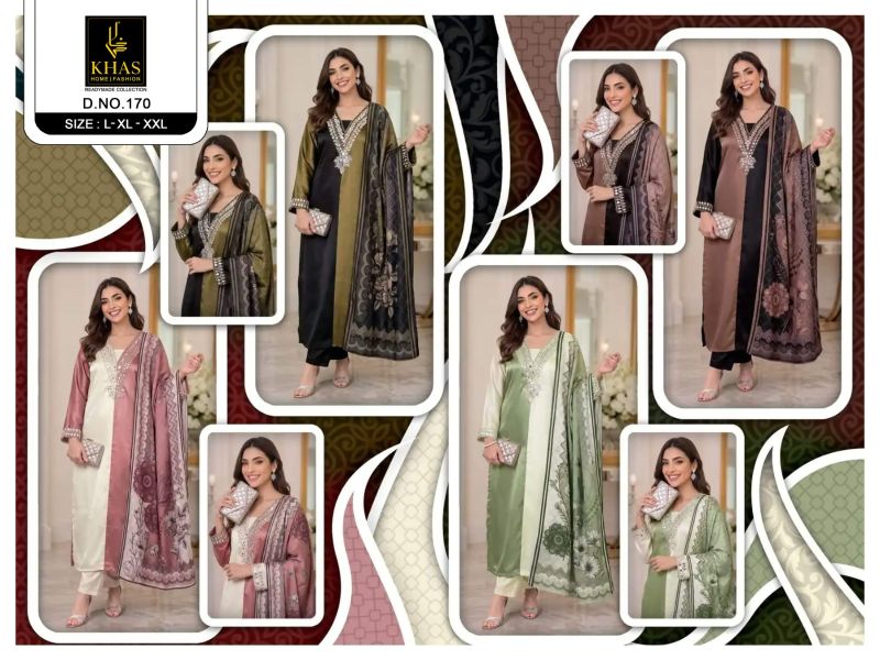 Khas 170 Satin Embroidered Designer Salwar Kameez
