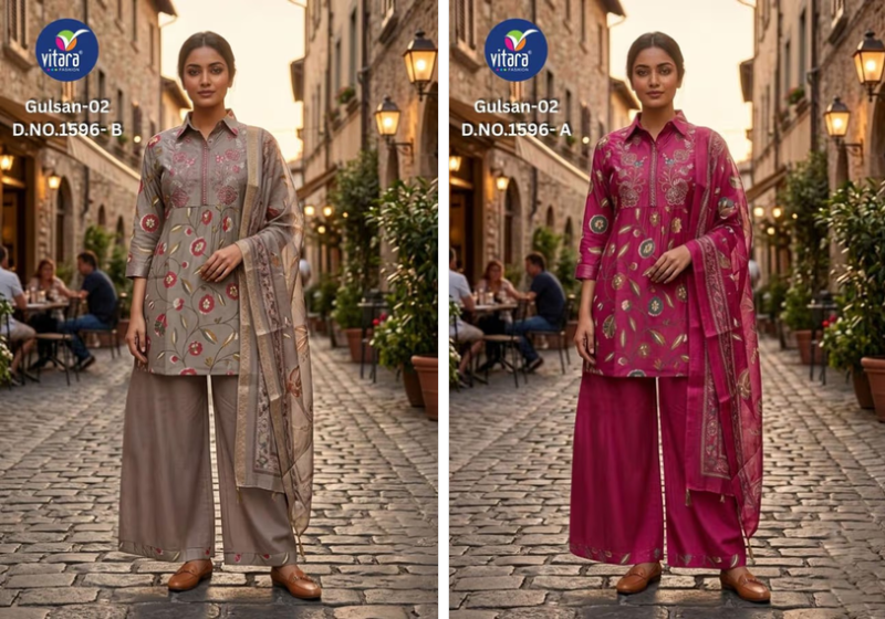 Gulsan Vol 2 By Vitara Vatican Printed Size Combo Kurtis Set
