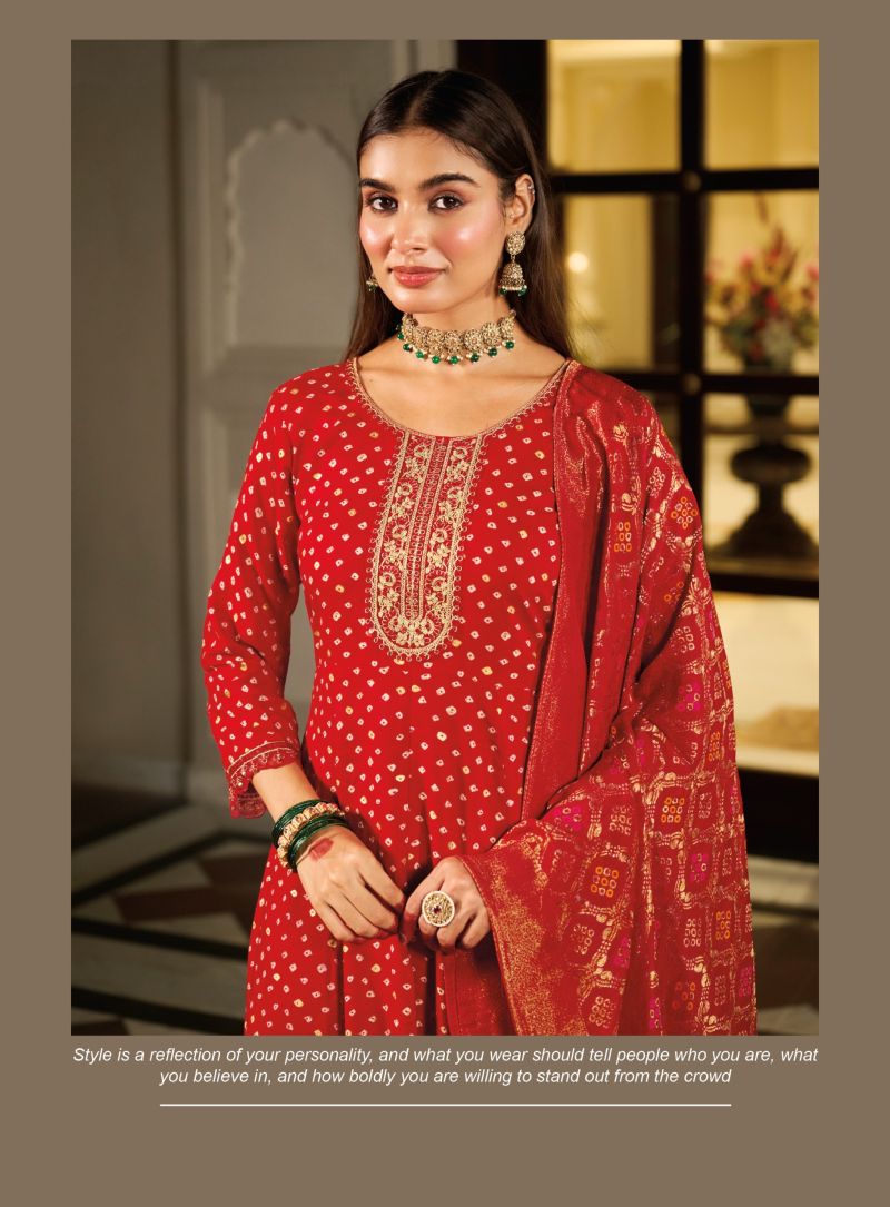Prasang Vol 2 By Radhika Rayon Karwa Chouth Special Kurti With Bottom Dupatta 