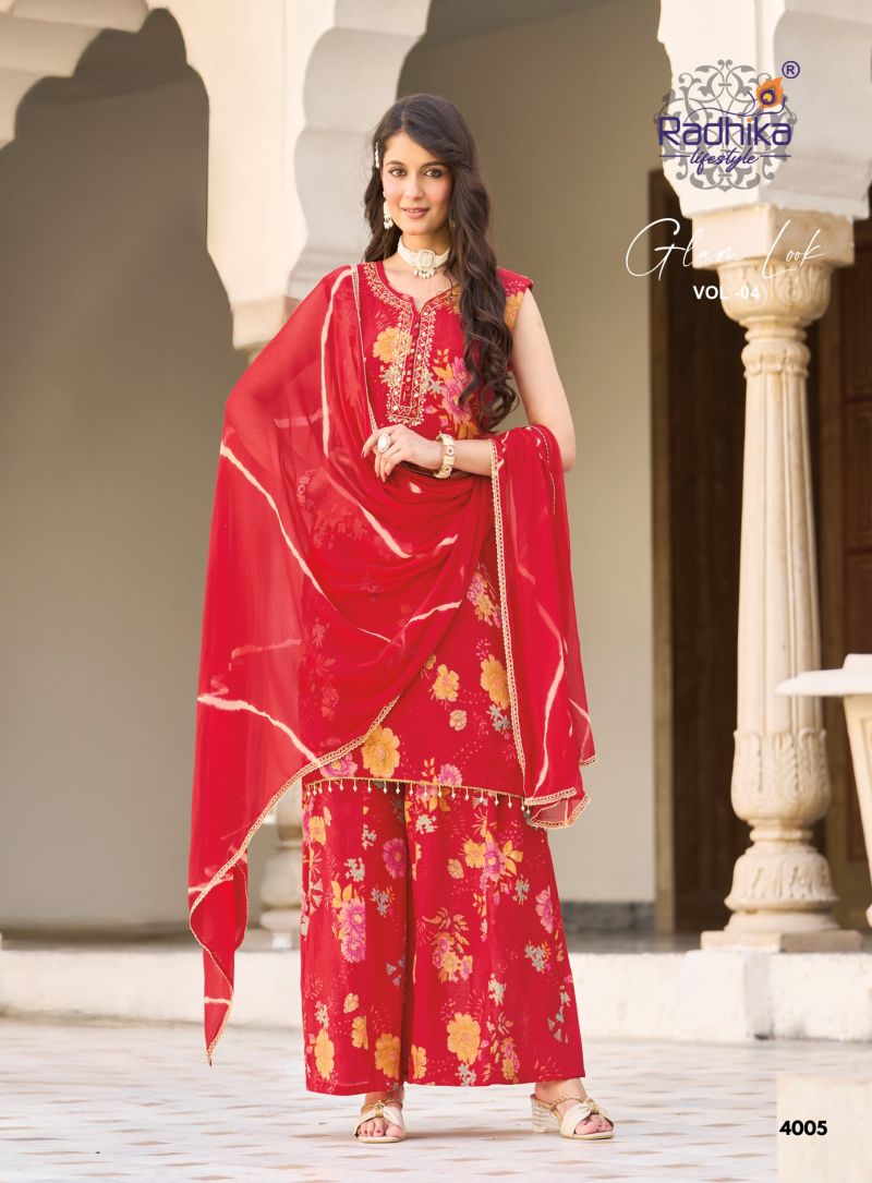 Glam Look Vol 4 By Radhika Milano Silk Kurti With Bottom Dupatta