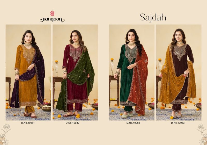 Sajdah By Rangoon Crush Fancy Readymade Suits