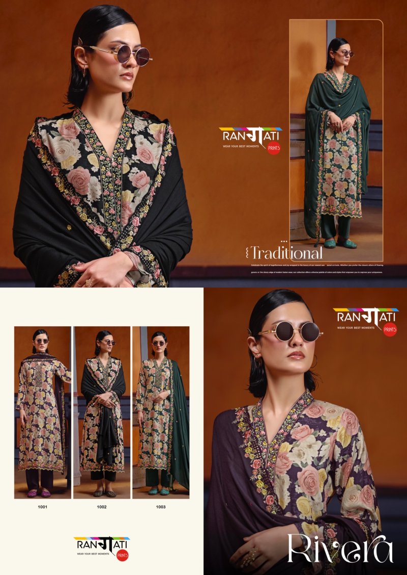 Rivera By Rangati Pure Pashmina Dress Materials