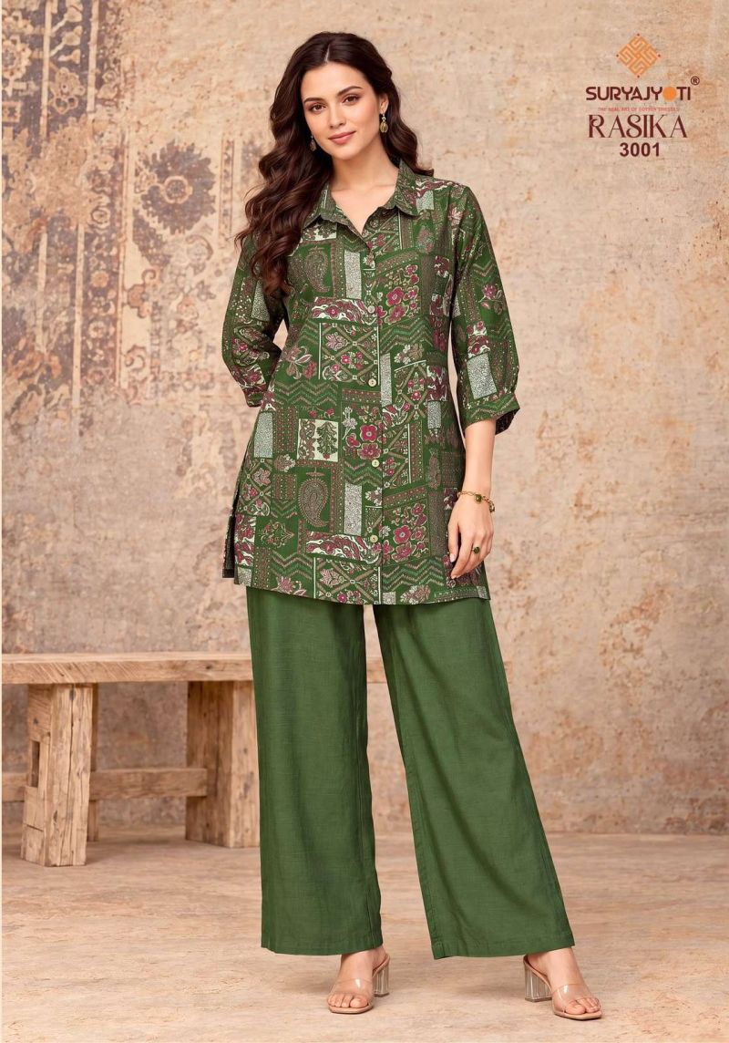 Rasika Vol 3 By Suryajyoti Vertican Kurti With Bottom