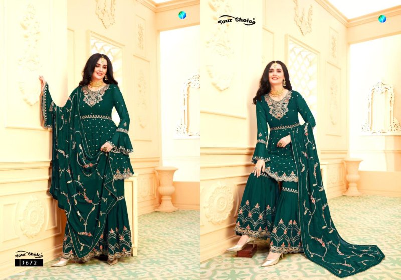 Y.C Riyasat Latest Designer FAncy Wedding Wear Blooming Georgette ...