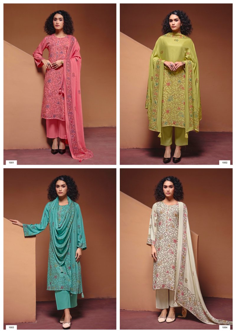 Kathaa By Rangati Pure Pashmina Dress Materials