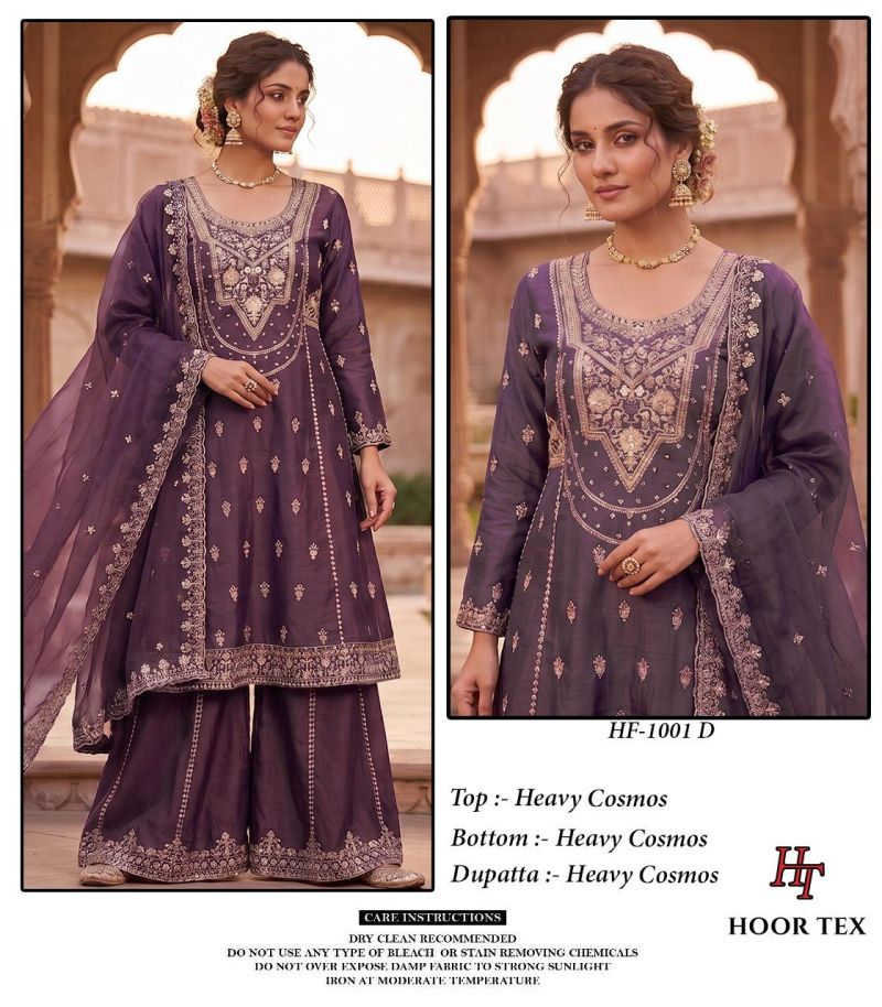 Hoor Tex 1001 A To D Cosmos Embroidery Salwar Kameez