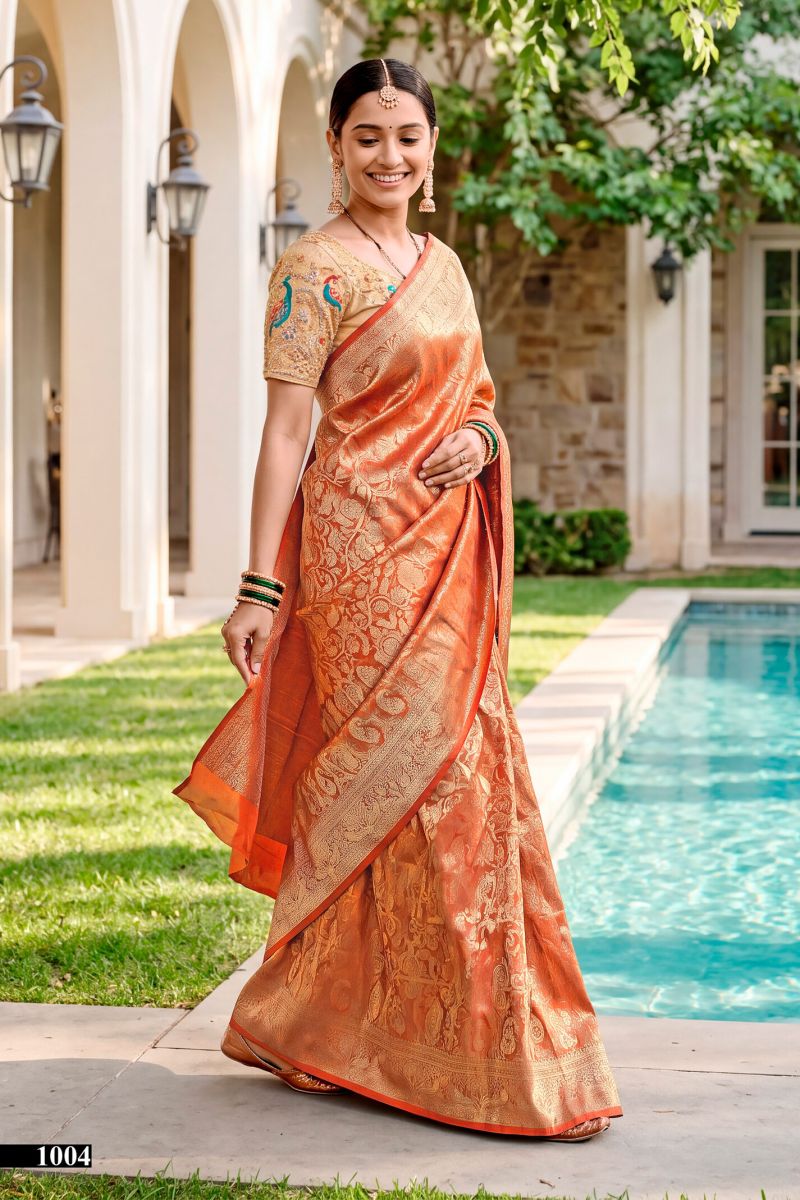 Naveli Silk Vol 1 By Saroj Tissue Kanjivaram Silk Saree