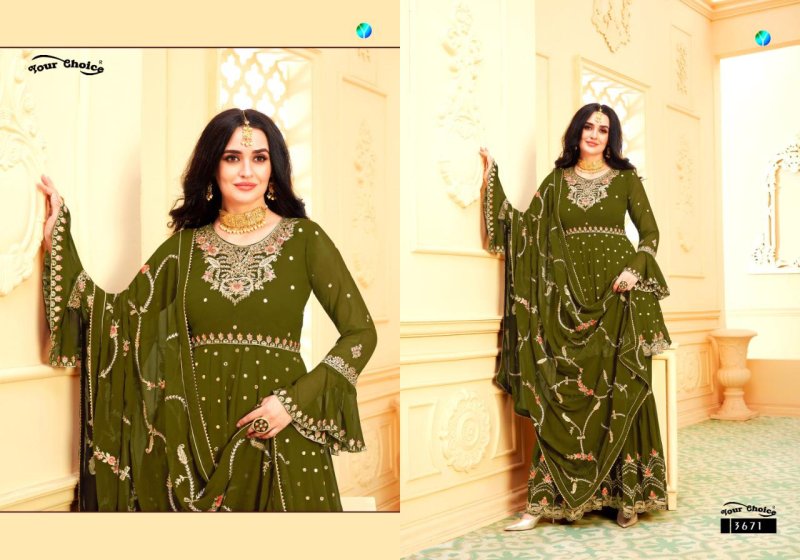 Y.C Riyasat Latest Designer FAncy Wedding Wear Blooming Georgette ...
