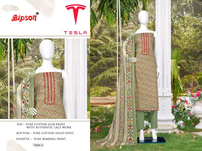 Tesla 2166 By Bipson Cotton Dress Material Catalog - The Ethnic World