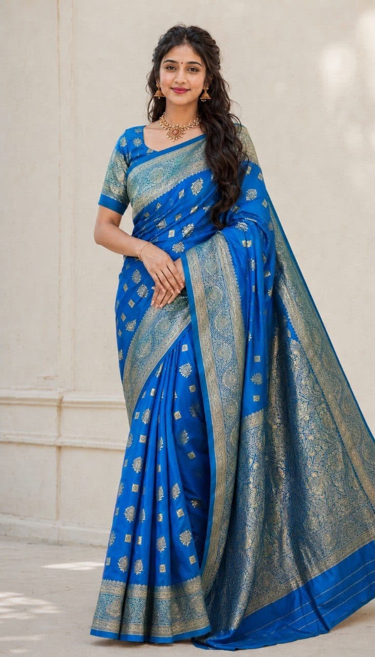 Self Elampillai Silk Rich Copper Zari Weaving Pallu Saree