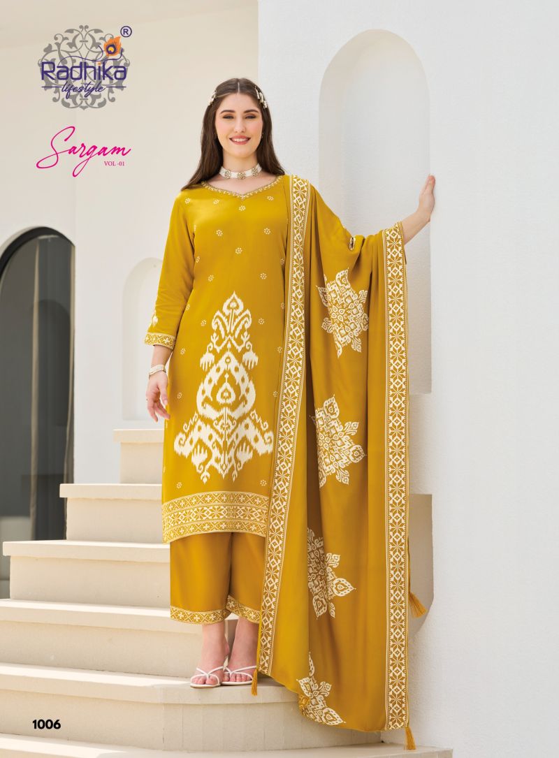 Sargam Vol 1 By Radhika Gaji Silk Kurti With Bottom Dupatta