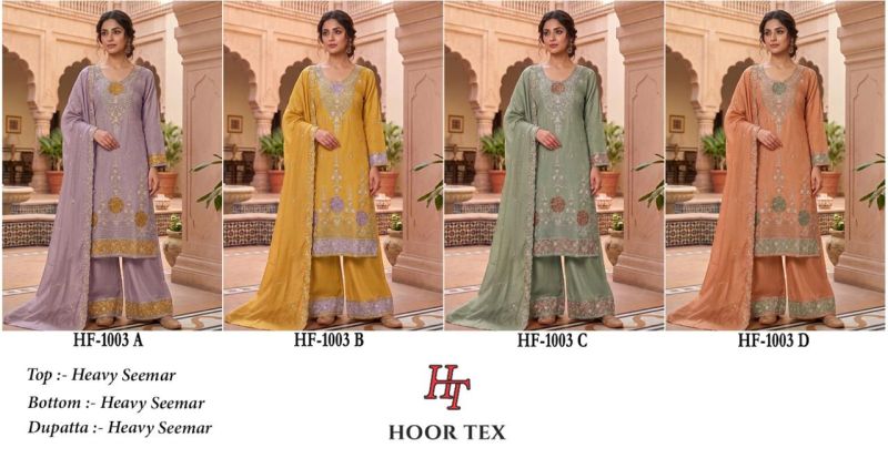 1003 A To D By Hoor Tex Shimmer Readymade Pakistani Suits