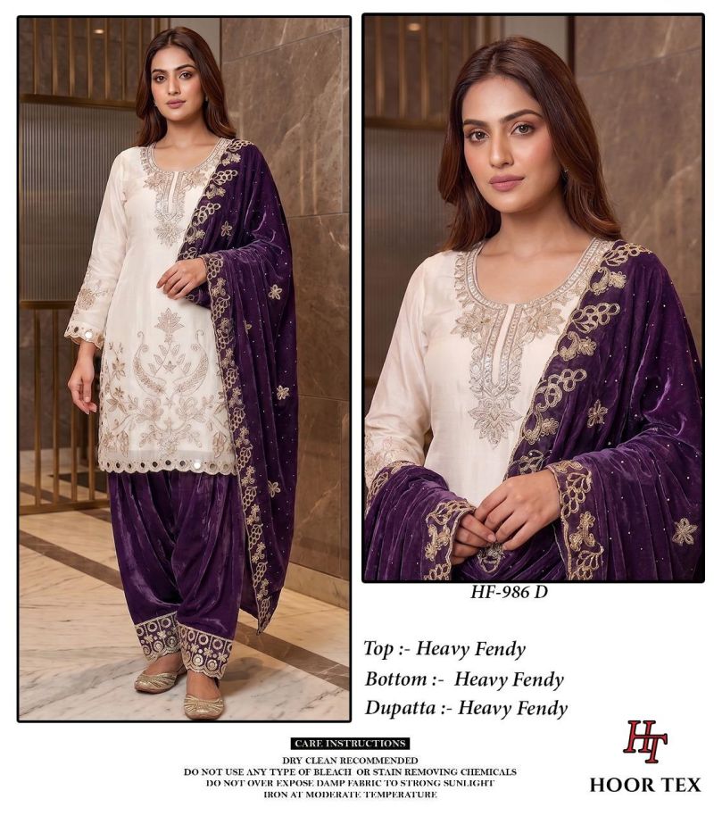 986 A To D By Hoor Tex Fandy Embroidery Salwar Kameez