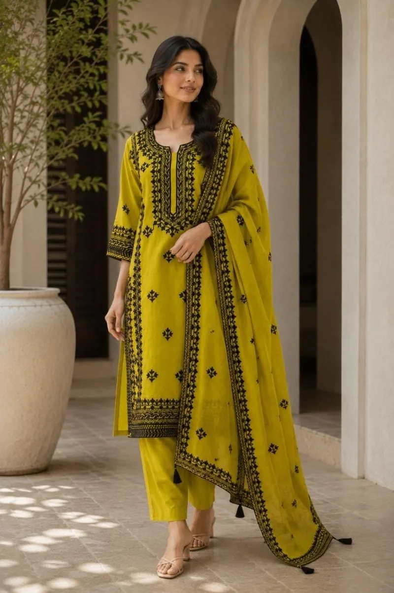 K 1327 By Naisha Mul Chanderi Kurti With Bottom Dupatta