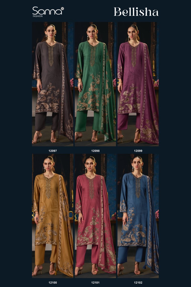 Bellisha By Sanna Viscose Pashmina Dress Materials