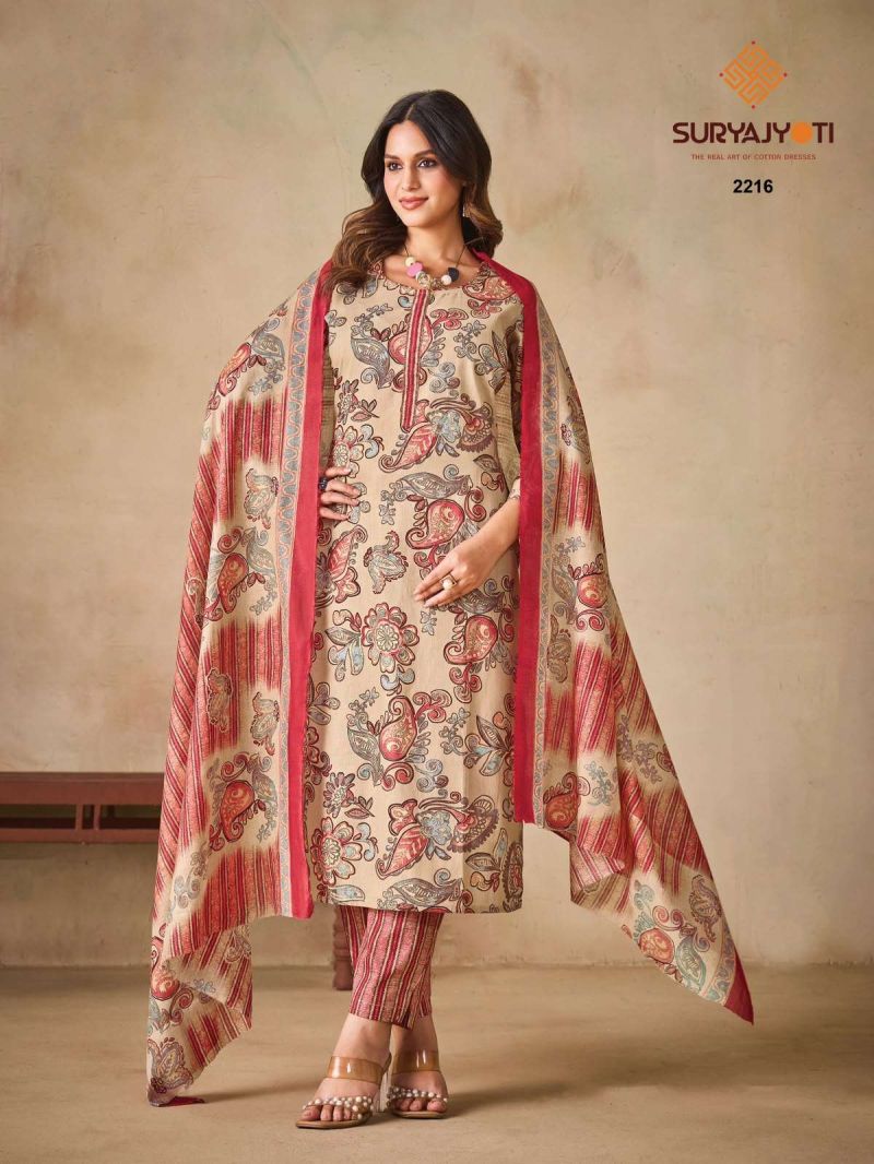 Zion Cotton Vol 22 By Suryajyoti Printed Cotton Readymade Dress