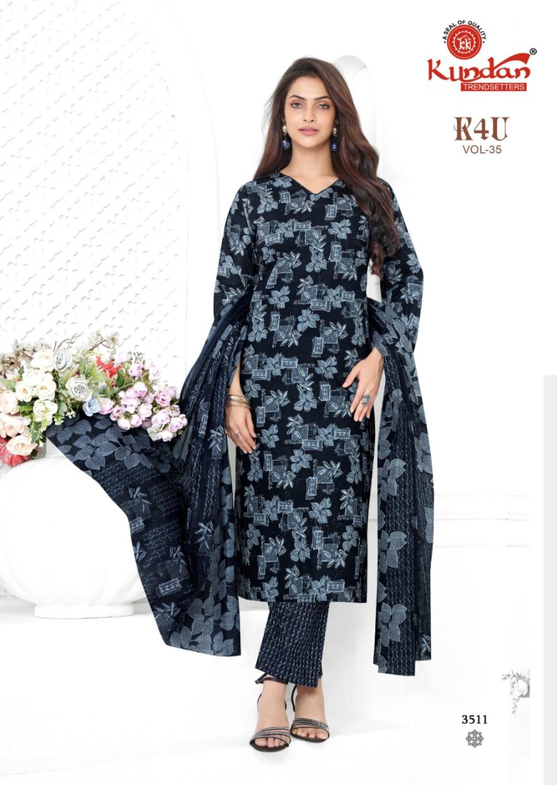 k4u Vol 35 By Kundan Pure Cotton Printed Readymade Dress