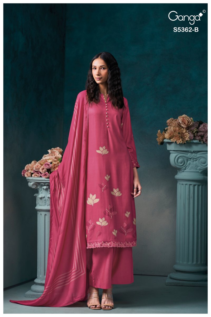 Diansa 5362 By Ganga Wool Pashmina Dress Materials