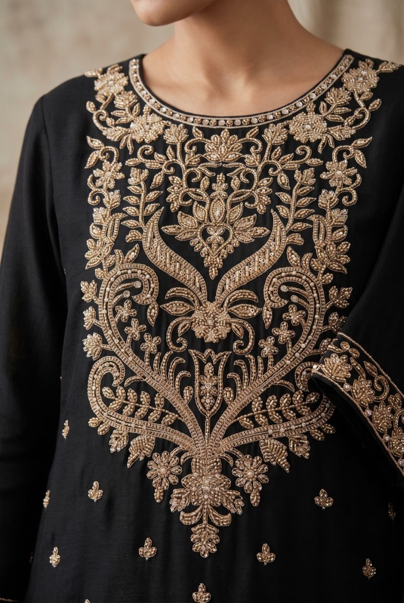 Kabool By Aurraa Chinon Beads Work Salwar Suits