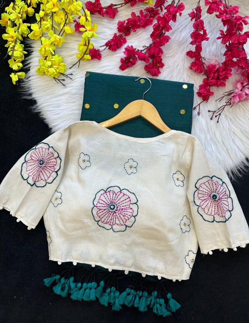 Khadi Vol 60 Khadi Cotton Saree With Cotton Embroidery Blouse