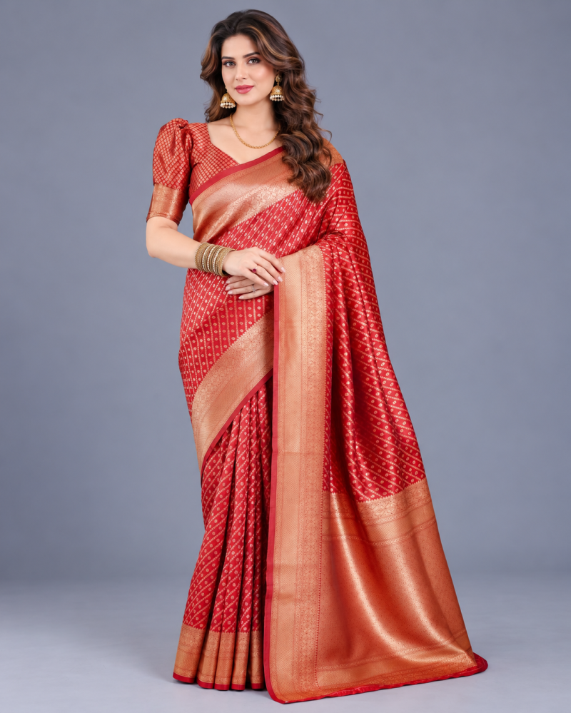 Schc Swara O Soft Lichi Banarasi Silk Saree