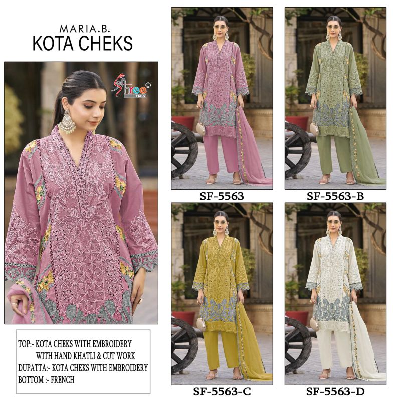 Sf Sf 5563 A To D By Shree Kota Chex Pakistani Salwar Suits