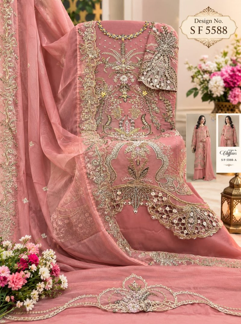 Sf 5588 E To H By Shree Chiffon Pakistani Salwar Suits
