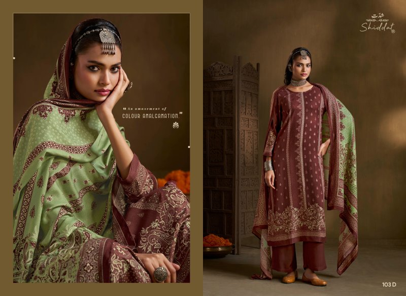 Calista 103 By Shiddat Viscose Pashmina Dress Material 