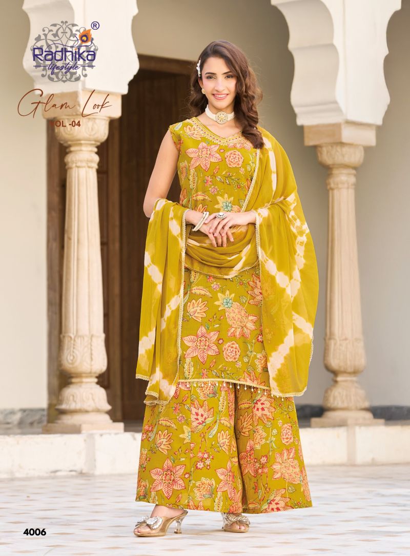 Glam Look Vol 4 By Radhika Milano Silk Kurti With Bottom Dupatta
