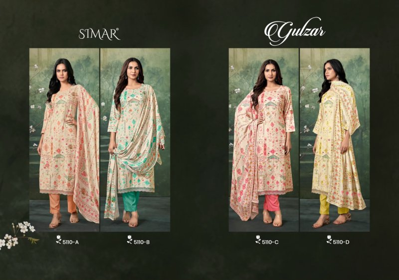 Gulzar By Glossy Viscose Pashmina Dress Materials