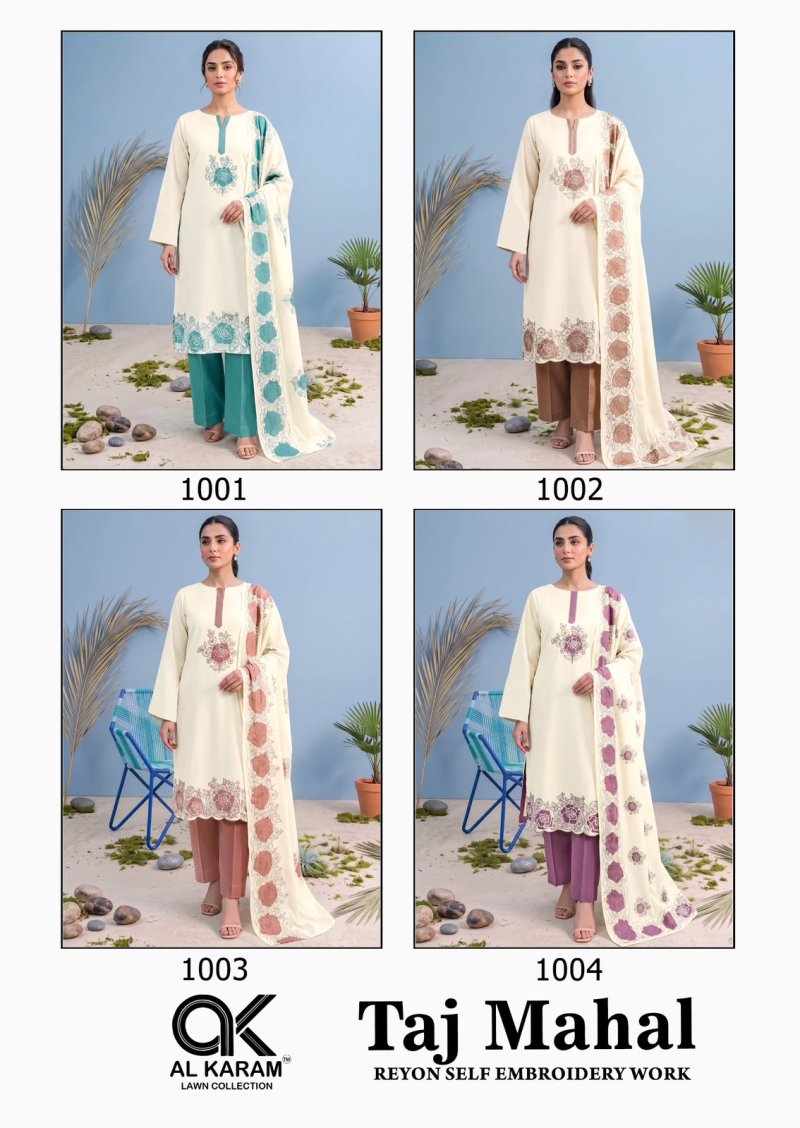 Taj Mahal By Al Karam Rayon Dress Material