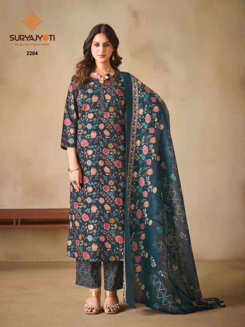 Zion Cotton Vol 22 By Suryajyoti Printed Cotton Readymade Dress