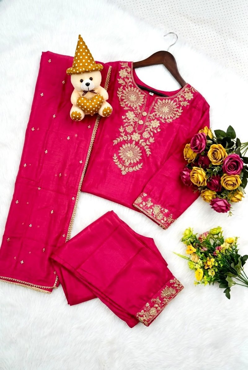 KF 58 Kalaai Viscose Embroidery Kurti With Bottom Dupatta 
