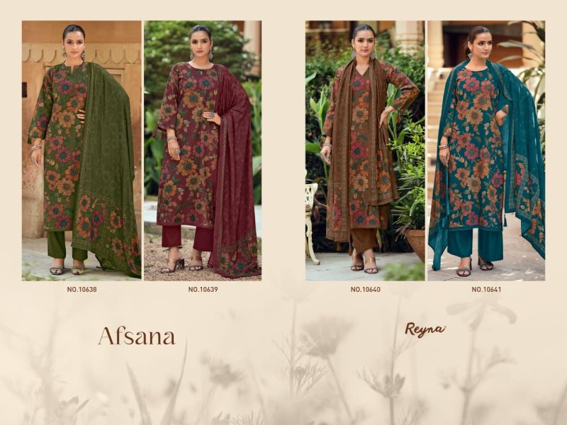 Indigo By Reyna Pure Corduroy Printed Handwork Dress Material