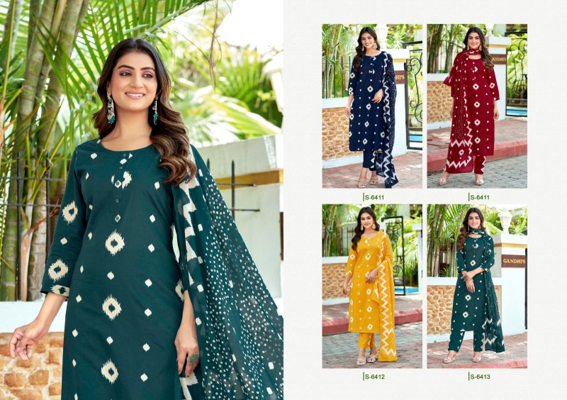 Yamika By Sbs Cotton Kurti With Bottom Dupatta