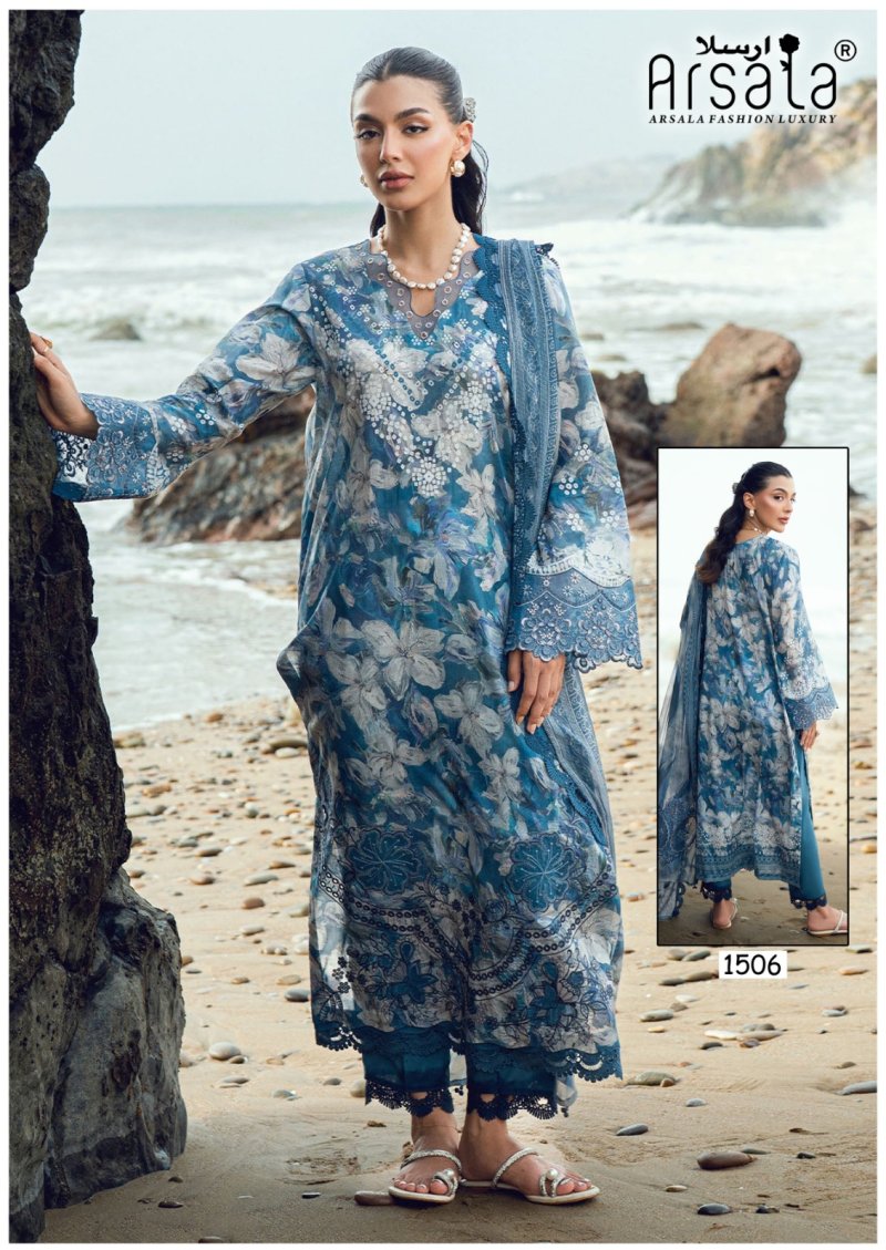 Amira Vol 15 By Arsala Lawn Cotton Karachi Dress Material