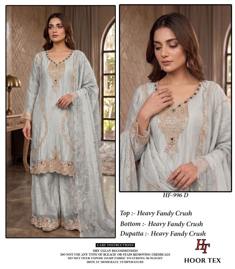 Hoor Tex 996 A To D Fandy Crush Salwar Kameez 