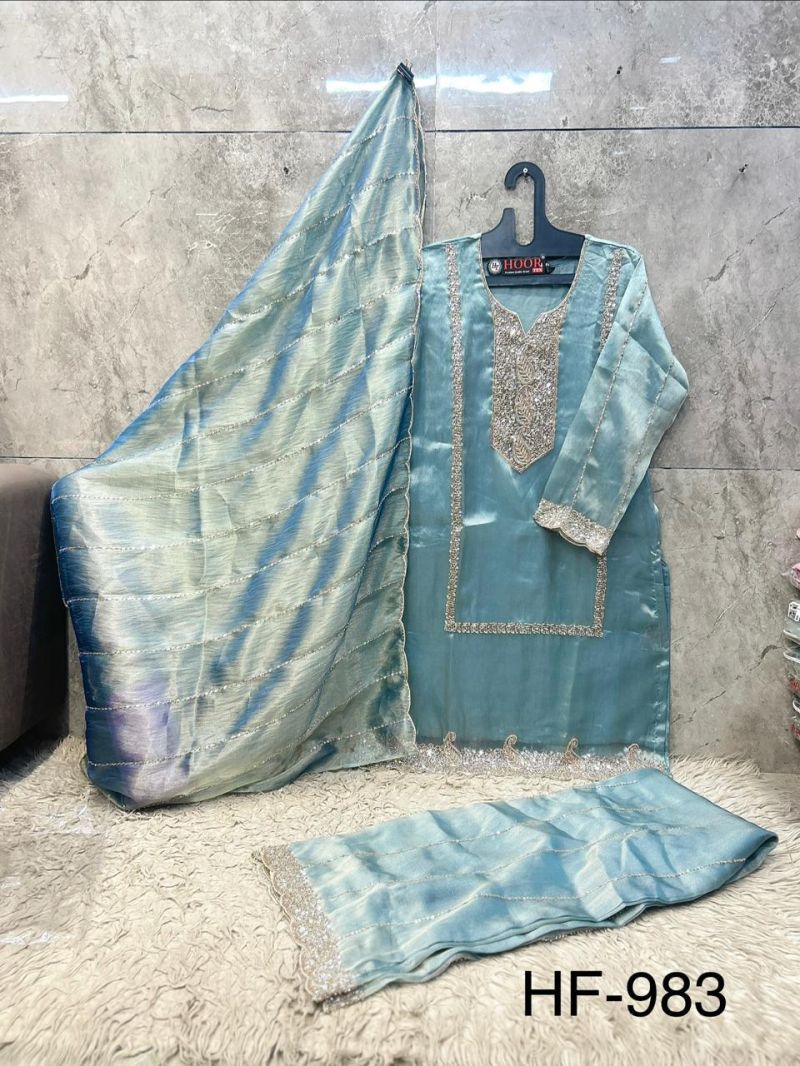 Hoor Tex 983 A To C Armani Gabana Embroidery Salwar Kameez