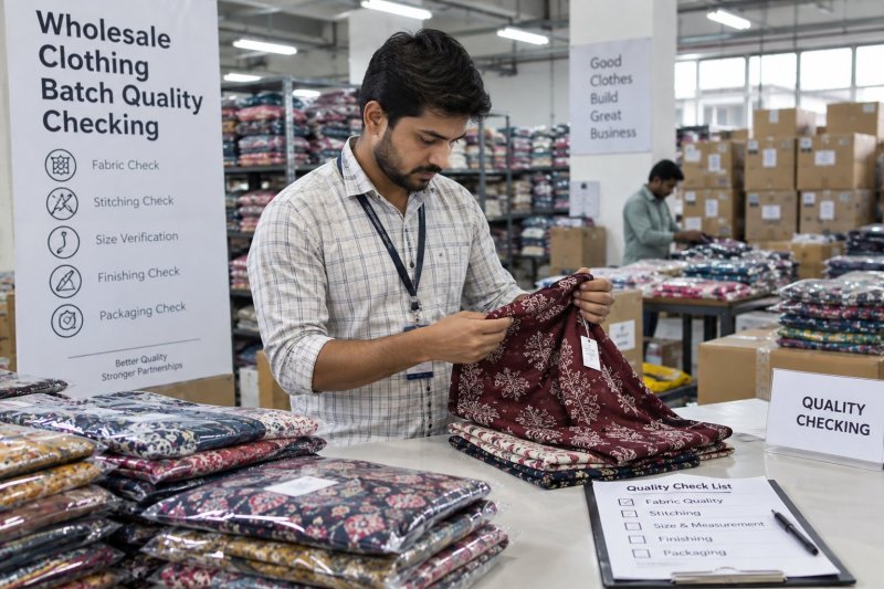 Wholesale clothing batch quality checking
