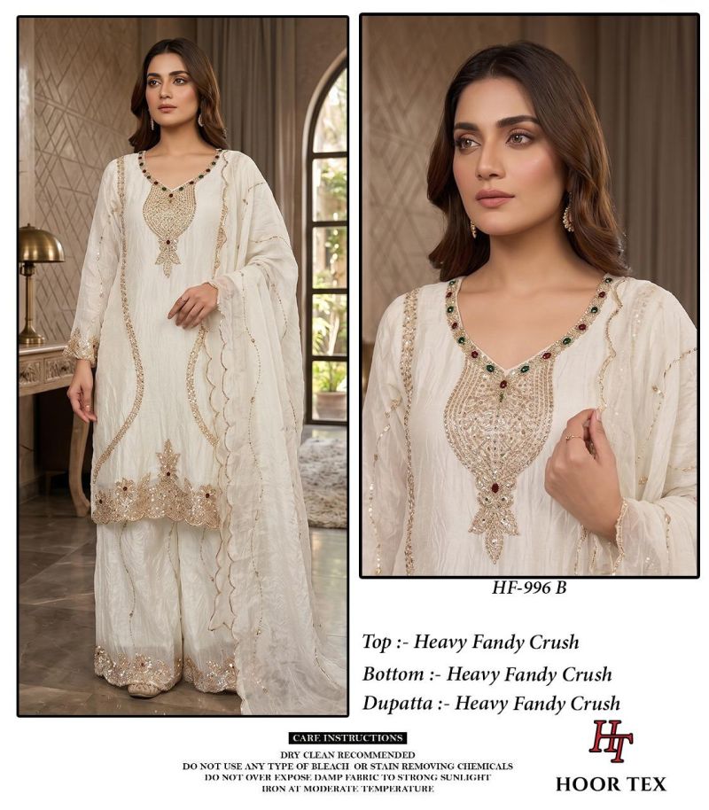 Hoor Tex 996 A To D Fandy Crush Salwar Kameez 