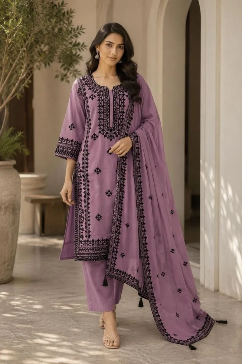 K 1327 By Naisha Mul Chanderi Kurti With Bottom Dupatta