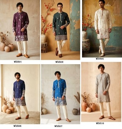Outluk Wedding Vol 58 Silk Mens Kurta With Pajama
