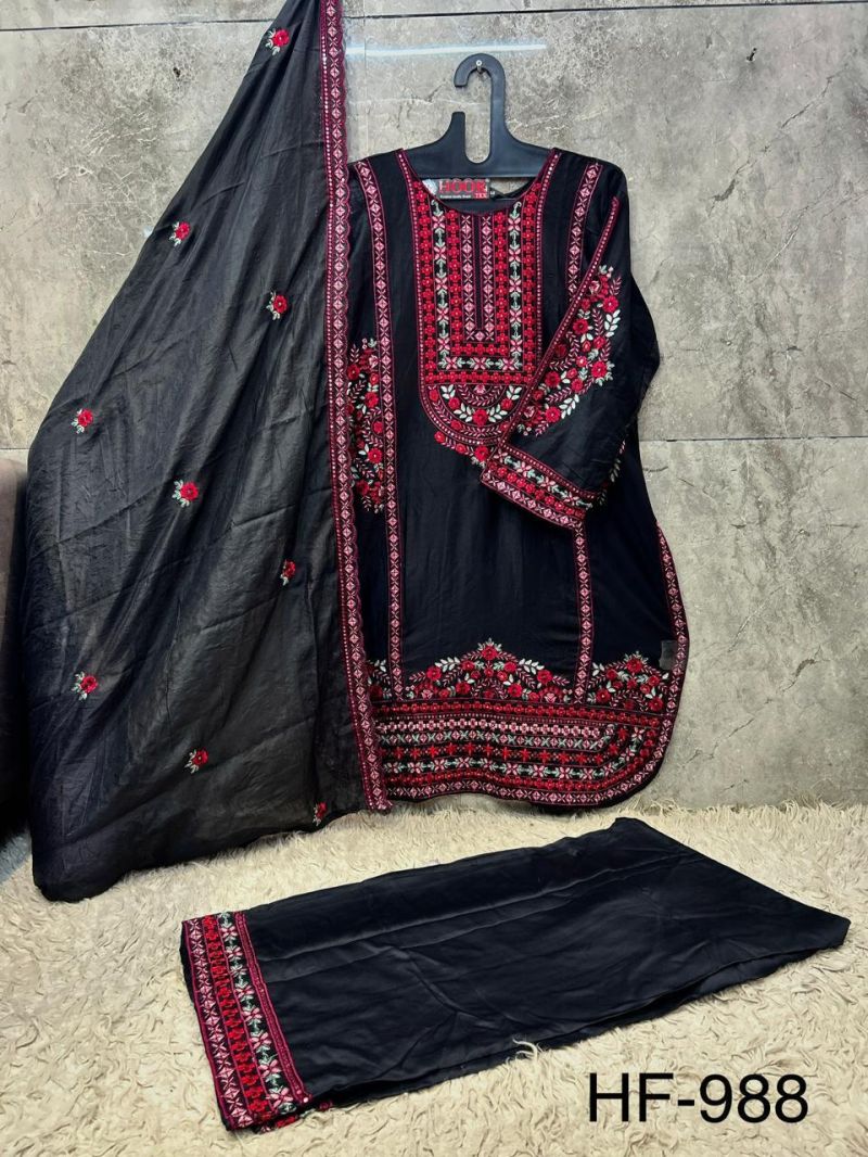 988 A To C By Hoor Tex Rayon Satin Salwar Kameez