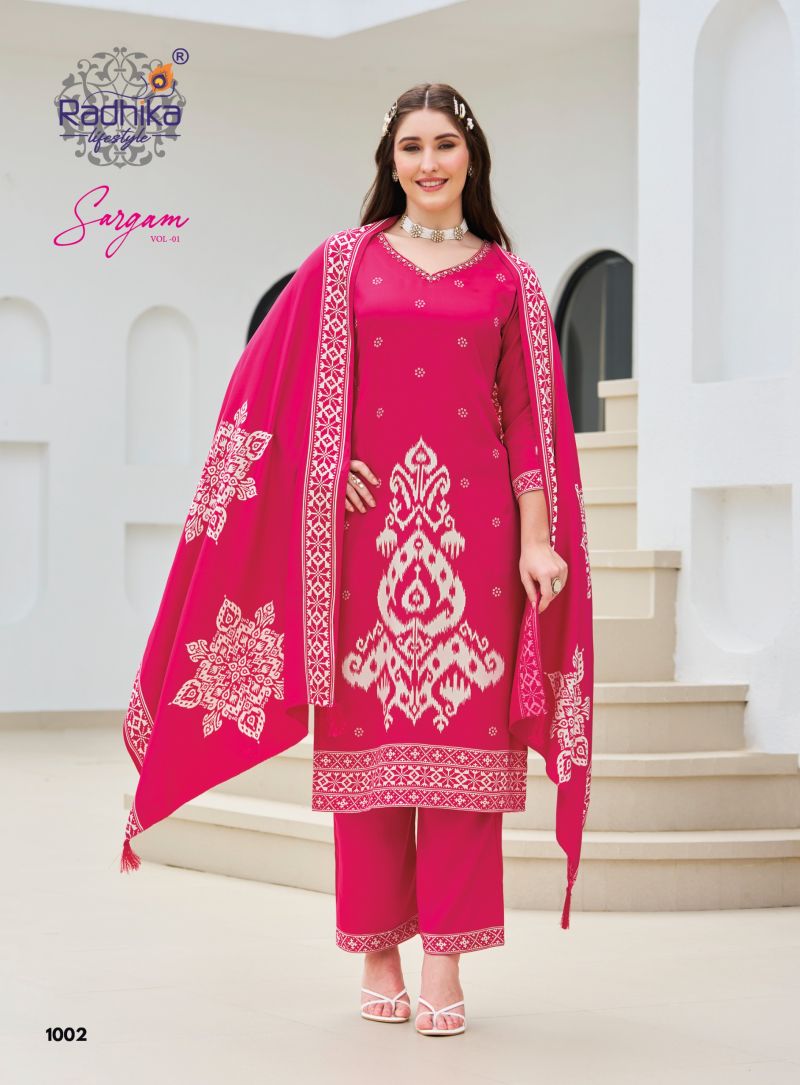 Sargam Vol 1 By Radhika Gaji Silk Kurti With Bottom Dupatta