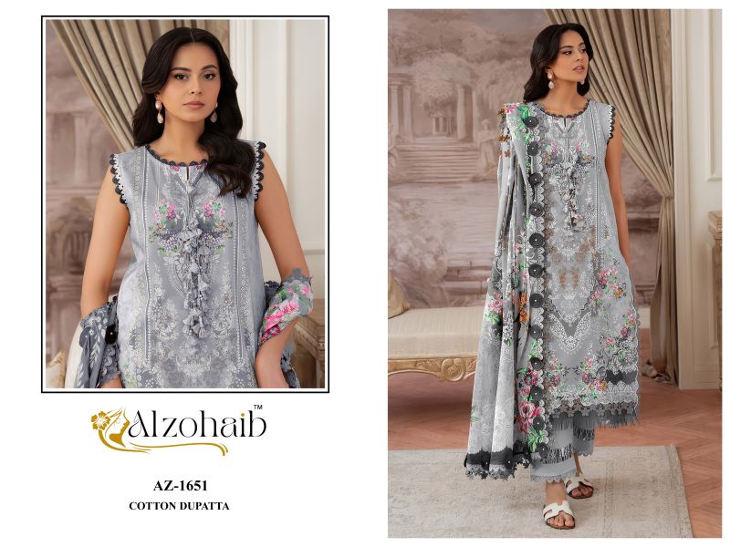 Shifa Vol 1 By Alzohaib Cotton Dupatta Cotton Salwar Kameez