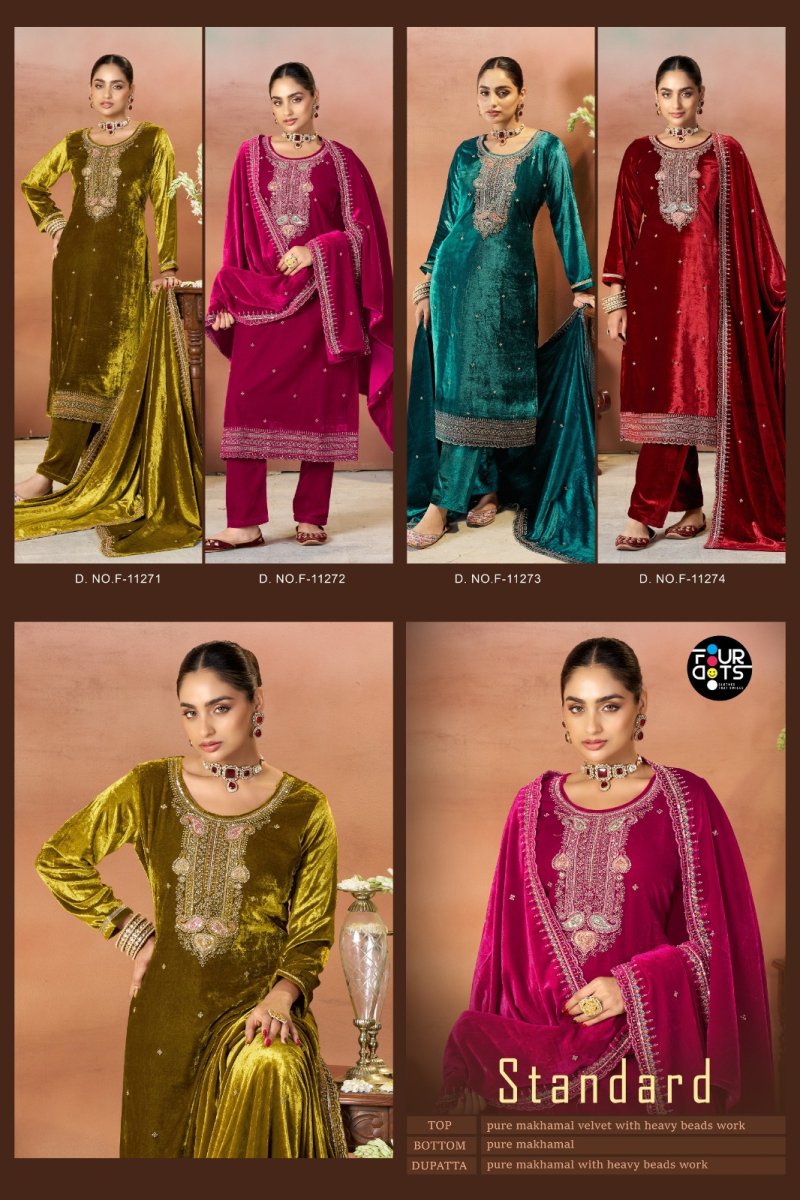 Standard By Fourdots Makhamal Velvet Dress Material